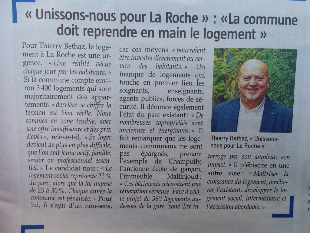 Article de presse sur La Roche-sur-Foron